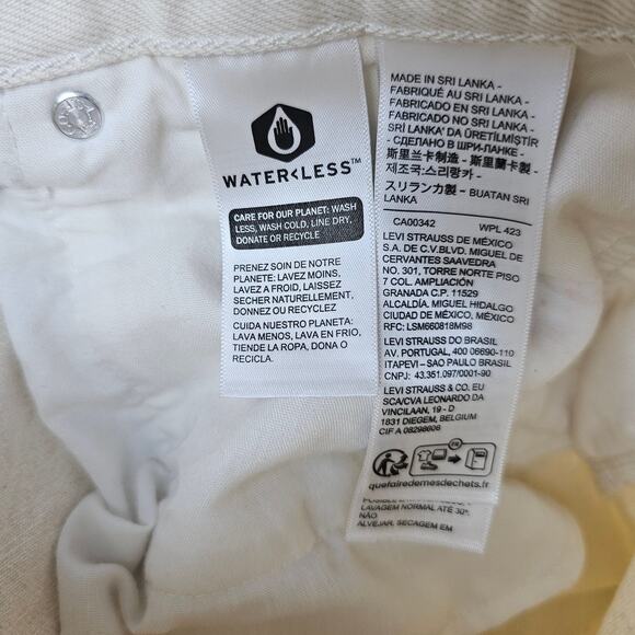 Levis Low Pro Straight Jeans Womens 33 Ivory 90s Streetwear Skater Y2K Relax - Picture 6 of 7